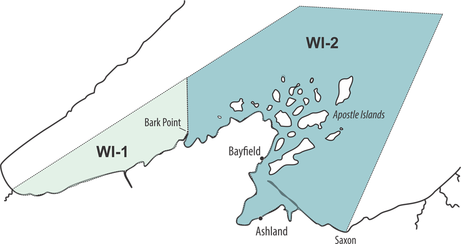 Lake Superior lake trout zones