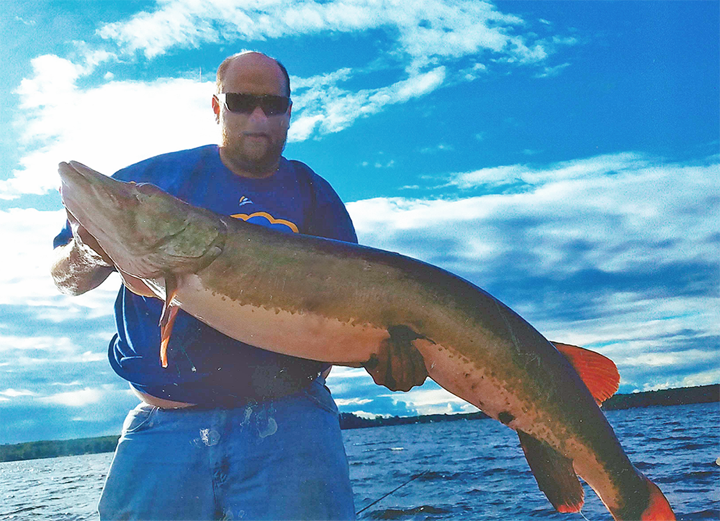 Jacob Holmstrom claimed the first catch and release musky record in Wisconsin with this catch last June.
