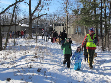 There was a good turnout for the First Day Hike at the Lapham Peak Unit of the Kettle Moraine State Forest in 2016. - Photo credit: Dave O'Brien