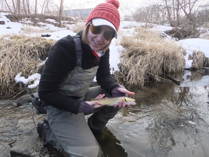 Beat cabin fever by fishing the early catch-and-release trout season, which opens Jan. 6, 2018, on hundreds of waters across the state.  - Photo credit: Eliza Woulf 